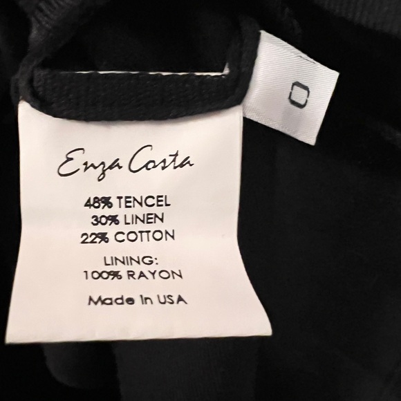 New without tags Enza Costa twill circle hi low midi skirt.  Black 0 / XS - Picture 7 of 7
